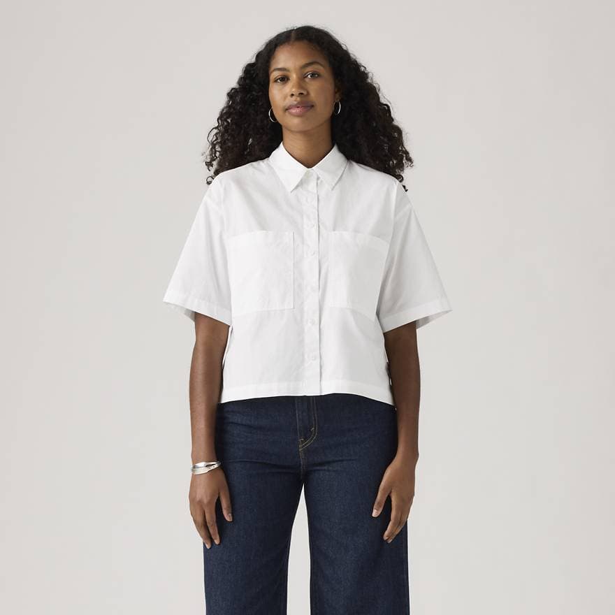 Harlie Short Sleeve Cropped Shirt