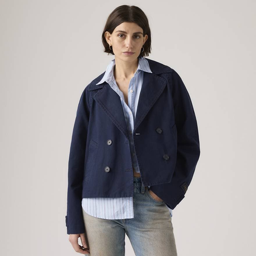 Bree Cropped Swing Trench Jacket