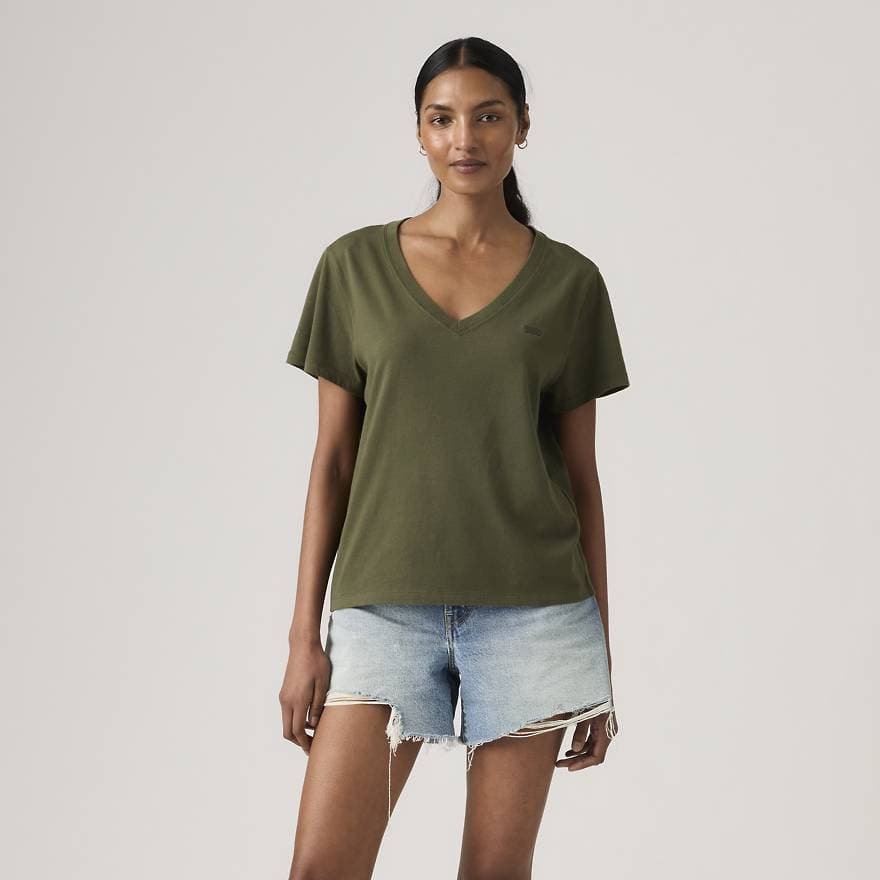 Favorite Cotton V-Neck Tee