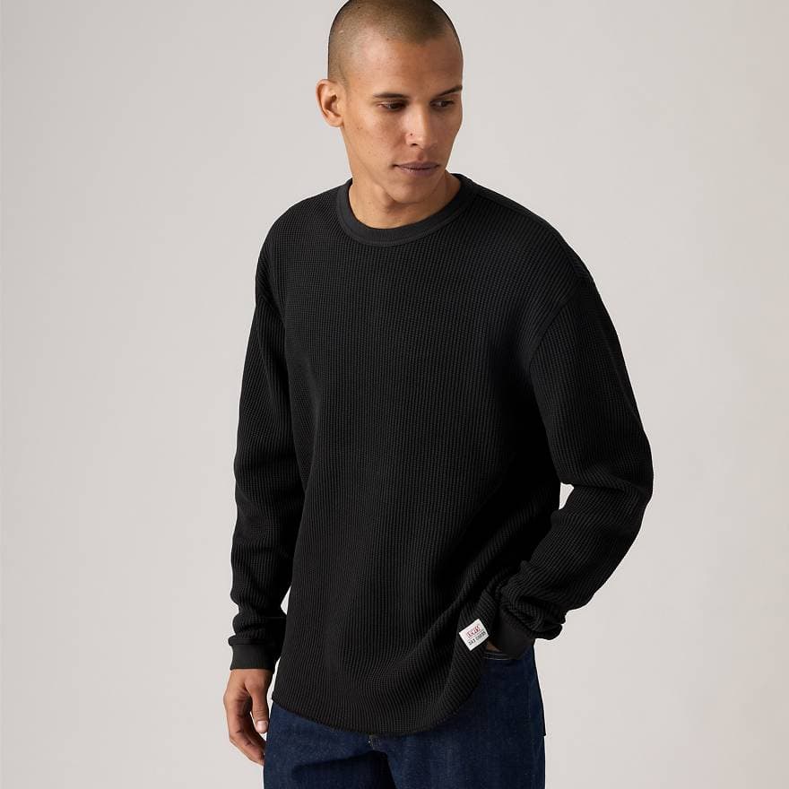 Long-Sleeve Relaxed Thermal Garment Dye